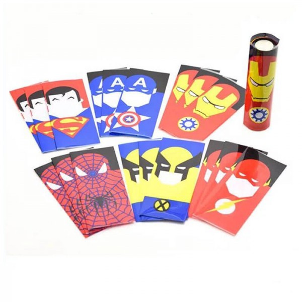 Guaina Termorestringente per 18650 - wrap  Marvel 5 pezzi